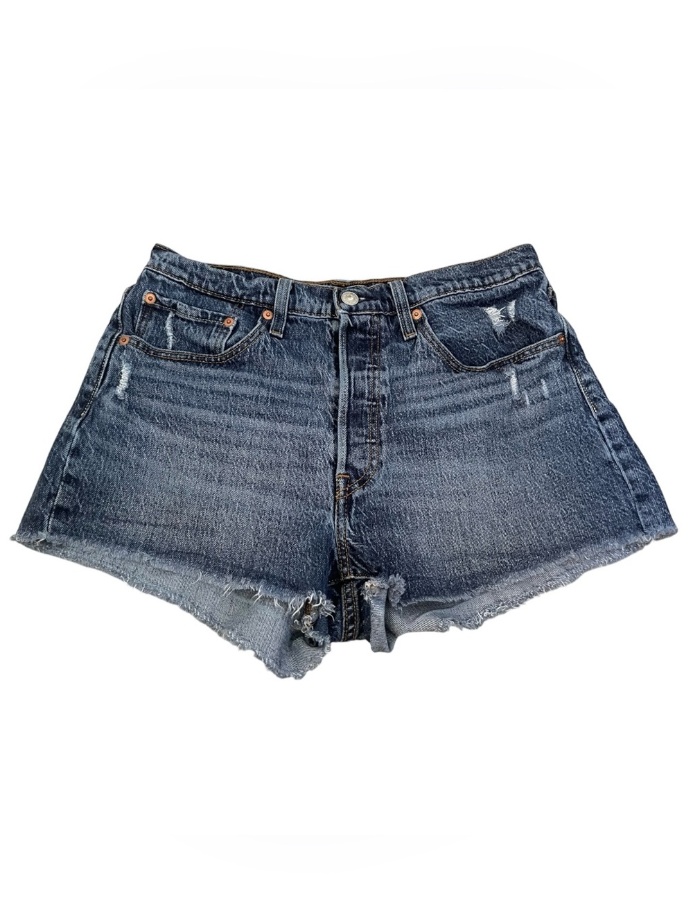 Levi’s 501 Distressed Denim Cutoff Shorts Button Fly Women’s W30